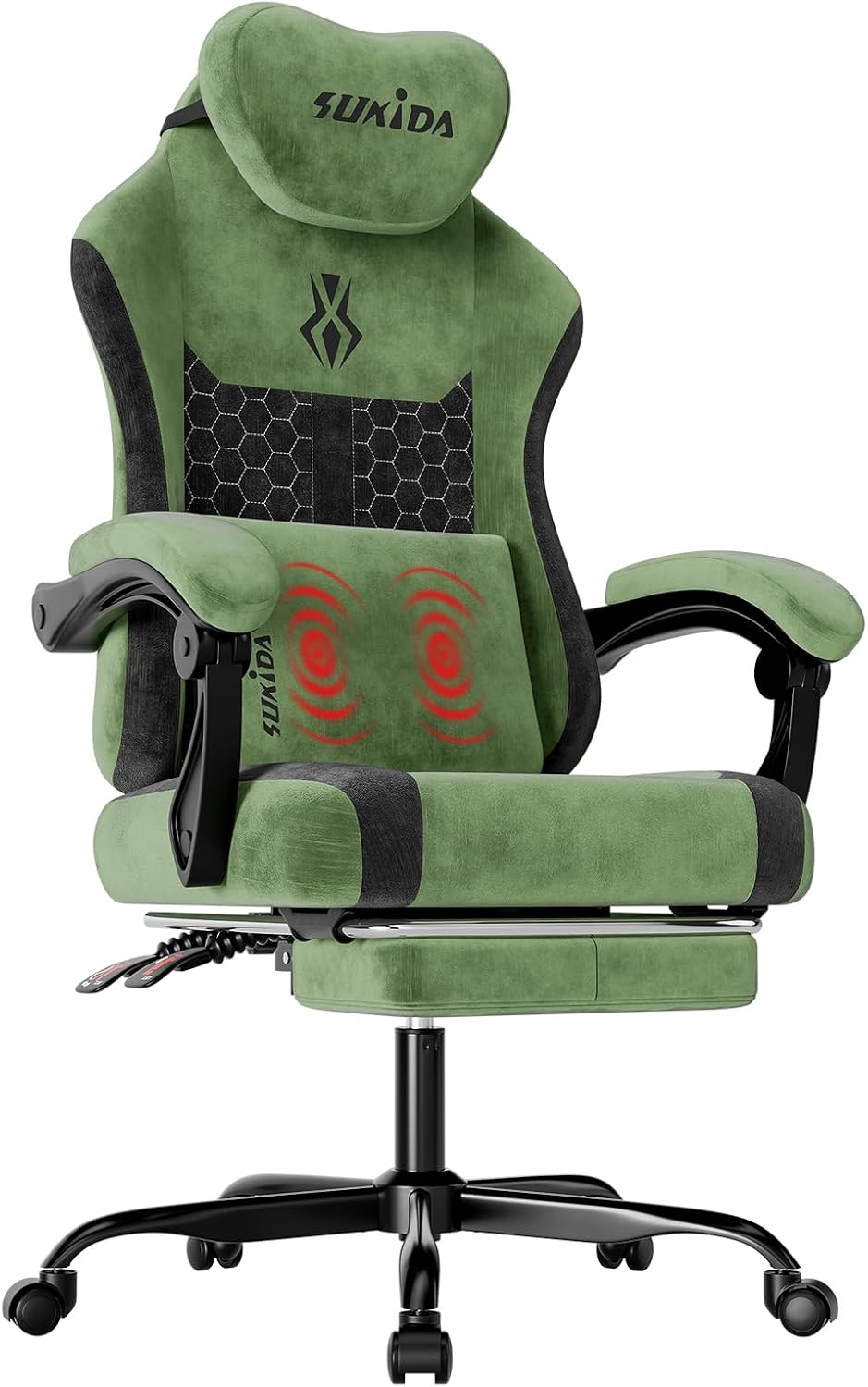 Video Games - Gaming-Stuhl mit Stoffbezug, ergonomischer Computerstuhl mit