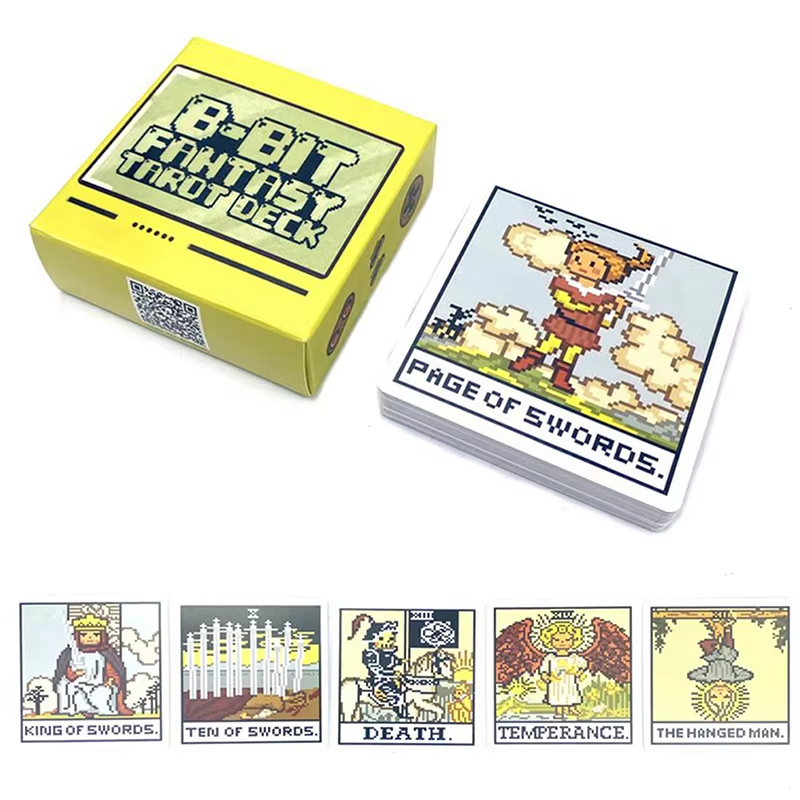 Tarot Cards Deck With Guidebook - 8-Bit Fantasy Tarot Deck Karte Prophezeiung