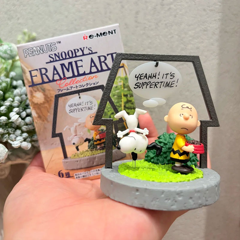 Anime Action Figure Blind Box - Rement Peanuts Snoopy Rahmen-Kunstsammlung Original Blind
