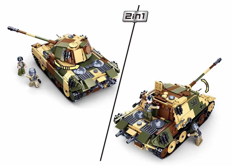 725-teiliger Militär-Panzerkam – Lego Compatible Military Tank Bewertung und Preis