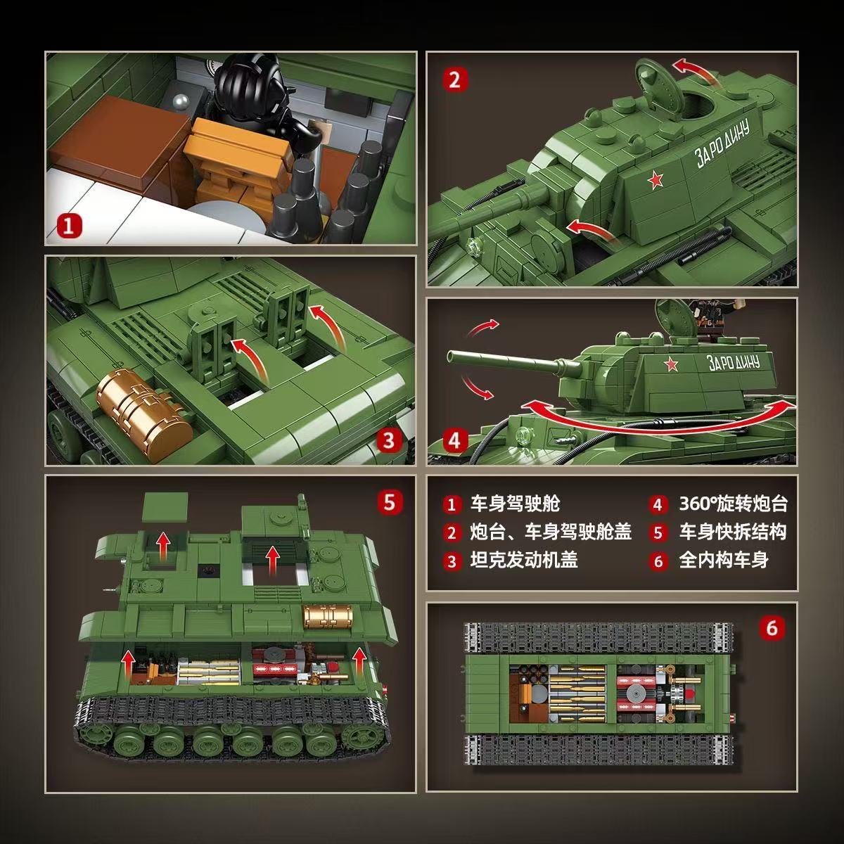 Militär-Weltkrieg Russischer T – Lego Compatible Military Tank Bewertung und Preis